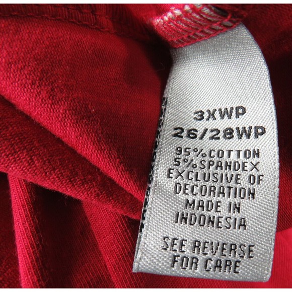 Catherines Suprema Red Polka Dot Lace Trimmed Tank Top Shirt Plus 3X Petite - Picture 7 of 7